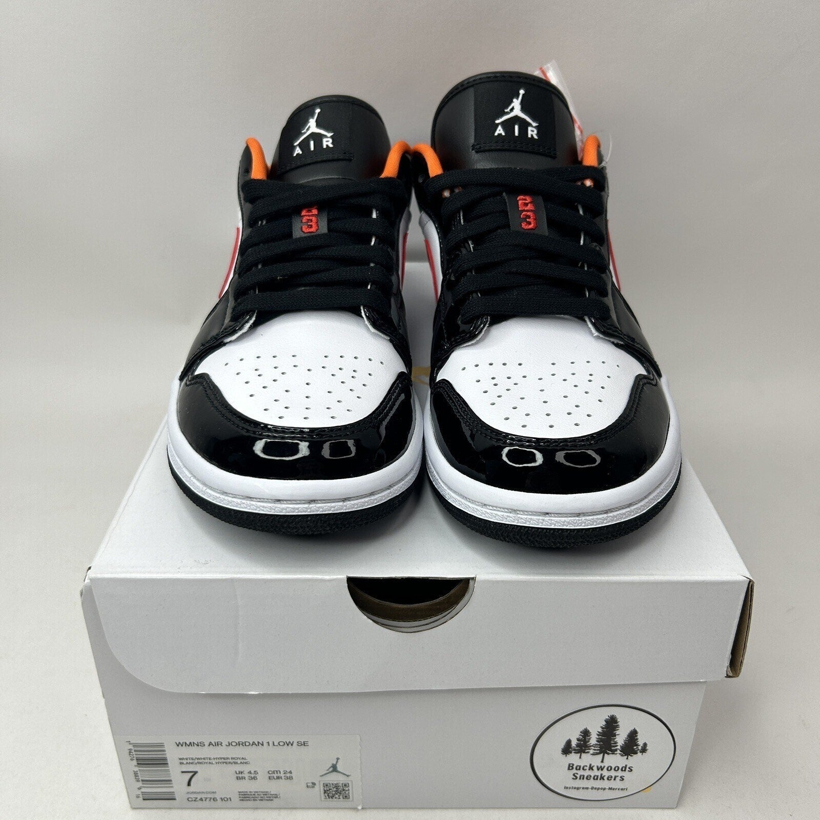 Nike Air Jordan 1 Low SE “Black Toe Multi-Color” CZ4776-101 Women’s 7 New