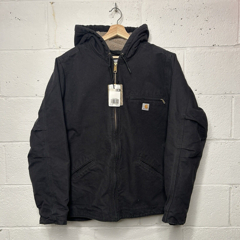 Carhartt Sherpa-Lined Hooded Detroit Jacket “Black”