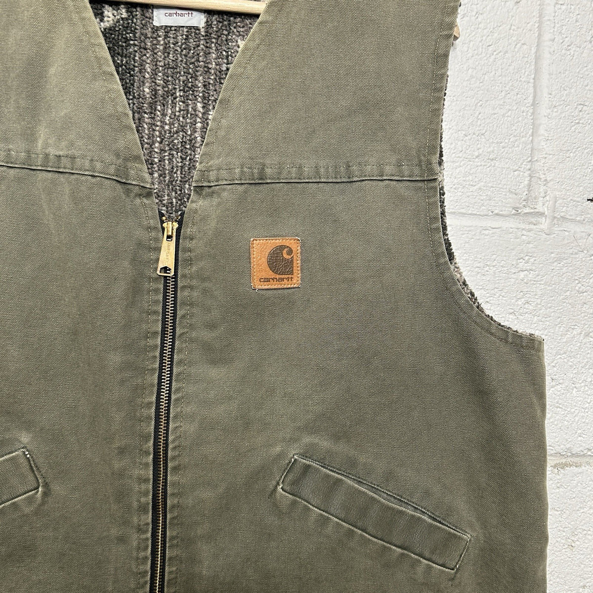 Vintage Carhartt Aztec Pile-Lined Vest “Olive Green” VP166