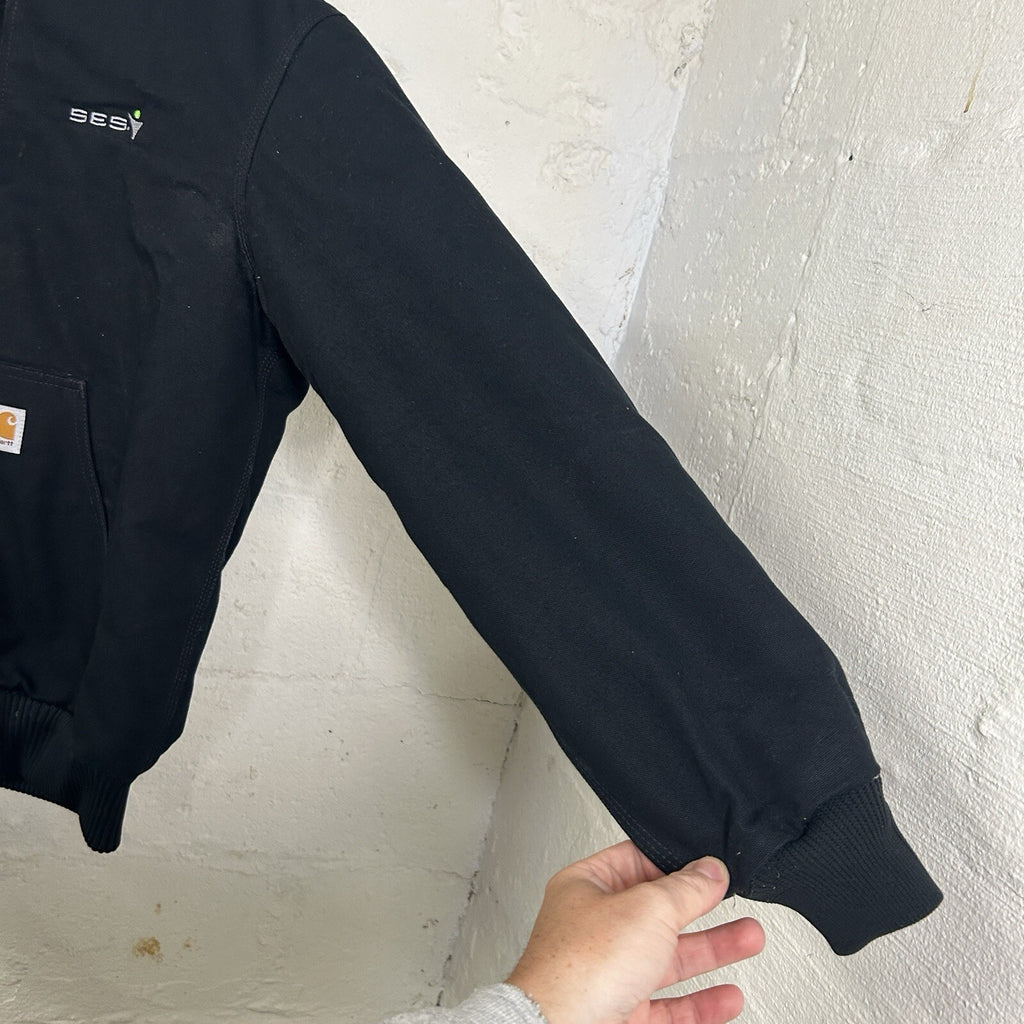 Vintage Carhartt Quilted Hooded Active Jacket “Black” J140 BLK Men’s Small