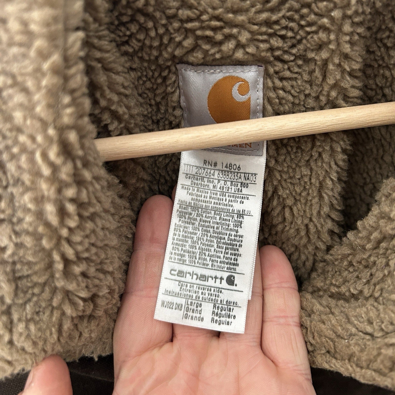 Vintage Carhartt Sherpa-Lined Canyon Jacket “Dark Brown” WJ022 DKB Women’s Large