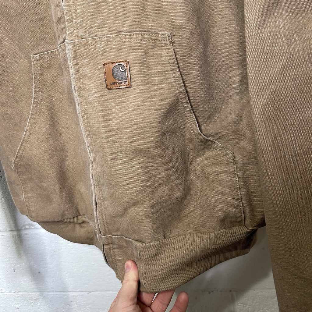 Vintage Carhartt Thermal-Lined Hooded Active Jacket “Saddle” J25 SDL Men’s XL