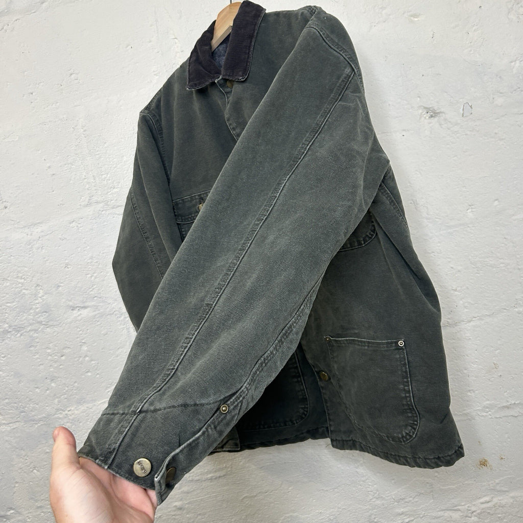 Vintage Carhartt Blanket-Lined Chore Coat “Moss Green” C02 MOS Men’s Large
