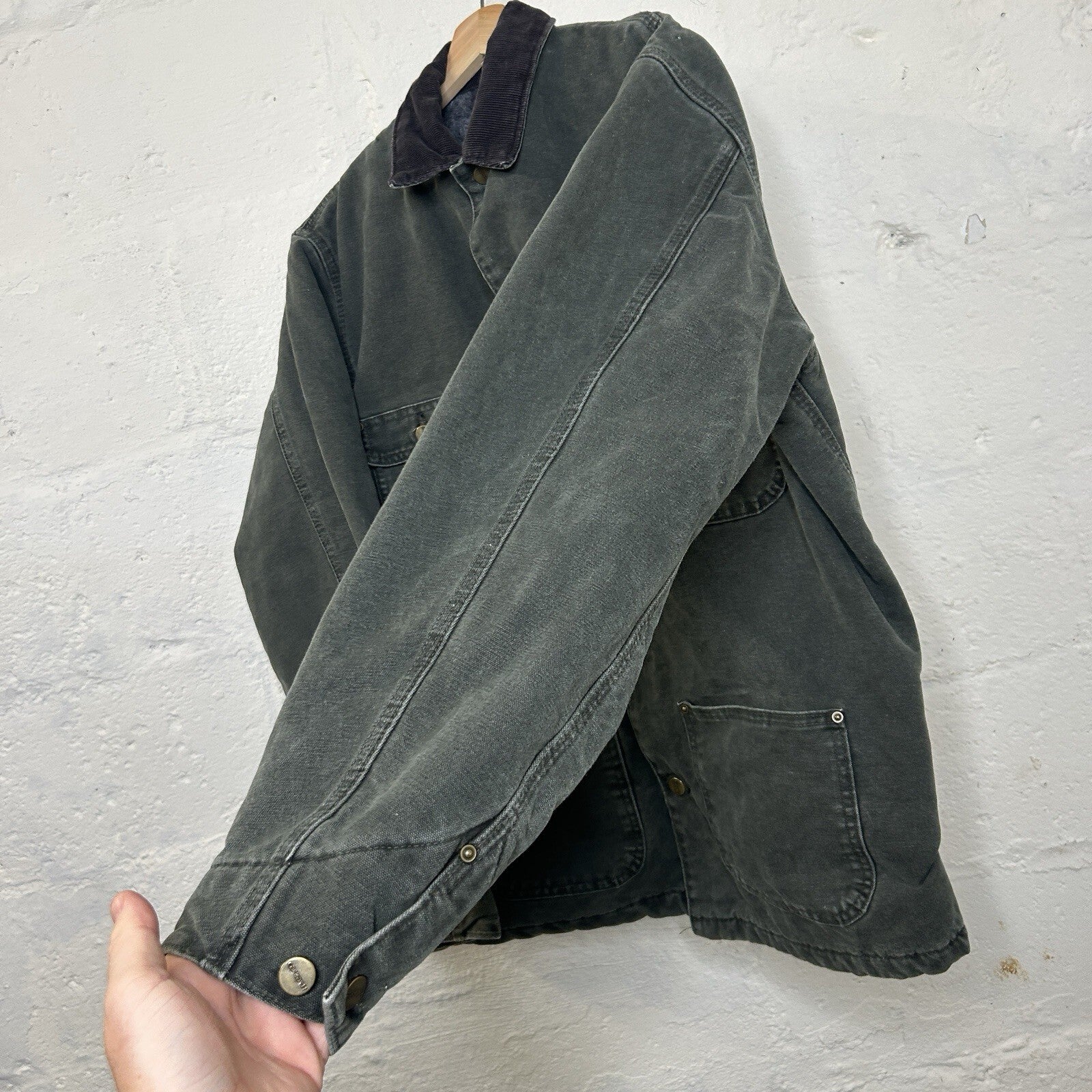 Vintage Carhartt Blanket-Lined Chore Coat “Moss Green” C02 MOS Men’s Large