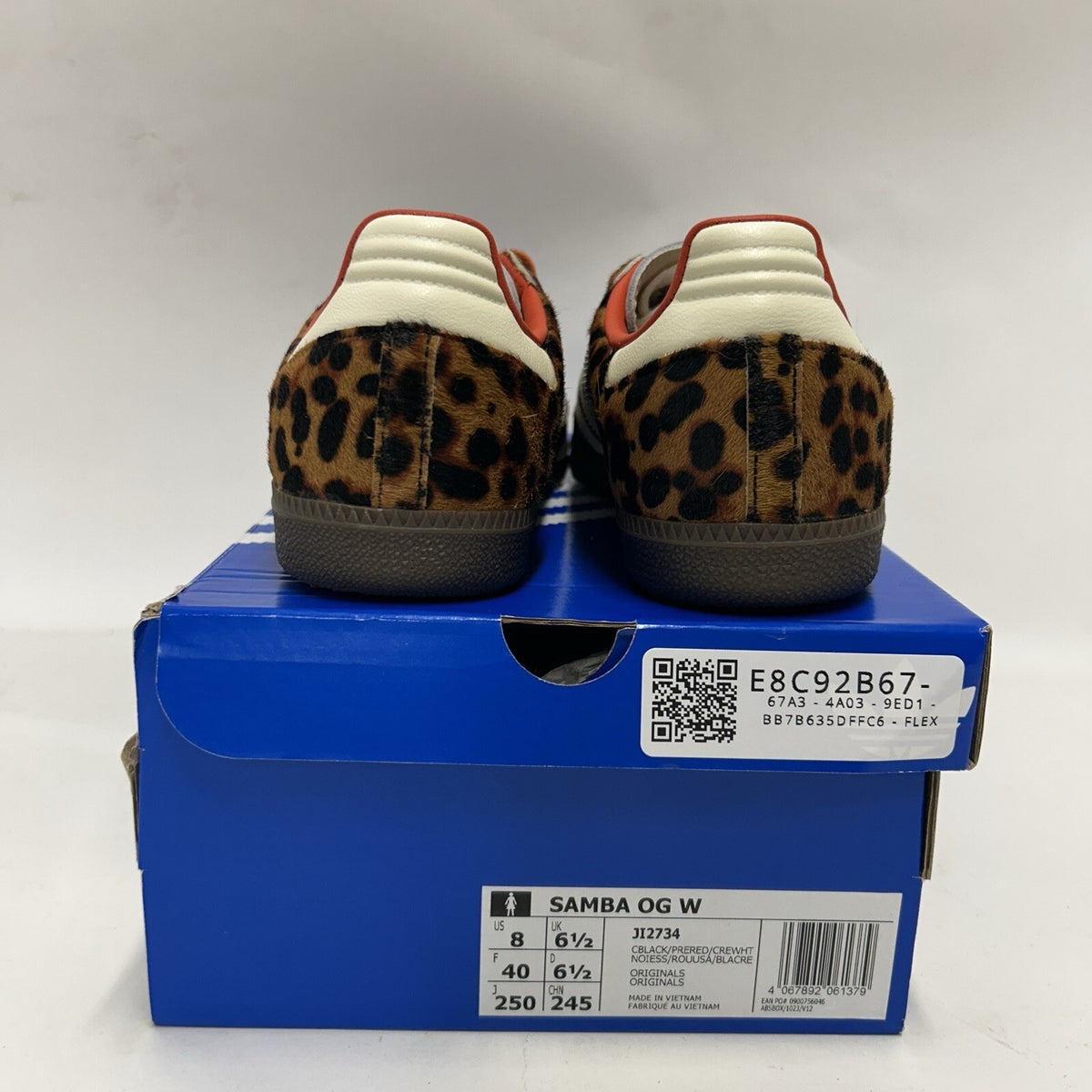 adidas Samba OG WMNS Leopard - “Preloved Red” JI2734 Women's 8 New
