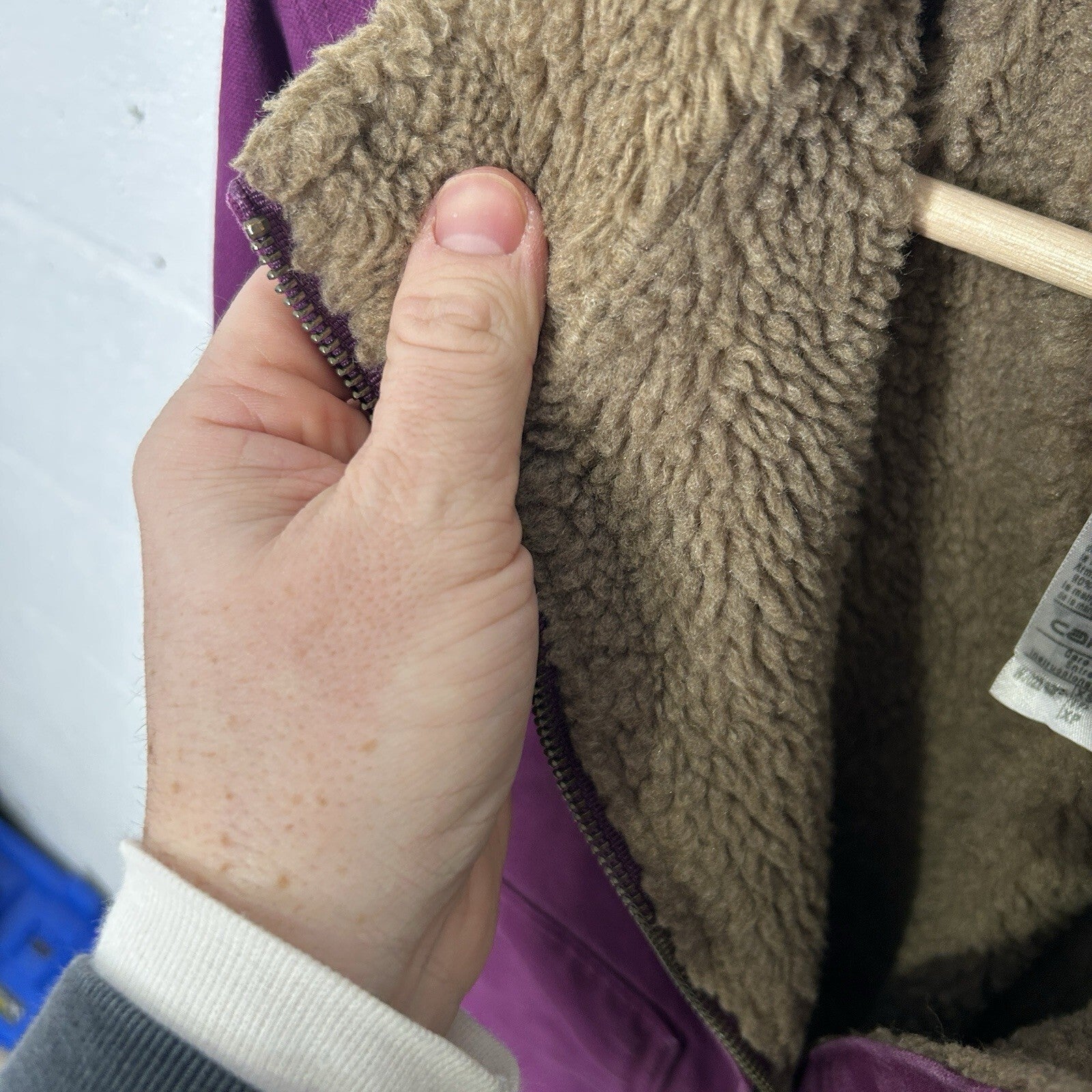 Y2K Carhartt Sherpa-Lined Sierra Jacket “Bright Purple” WJ022 BGP Women’s XS