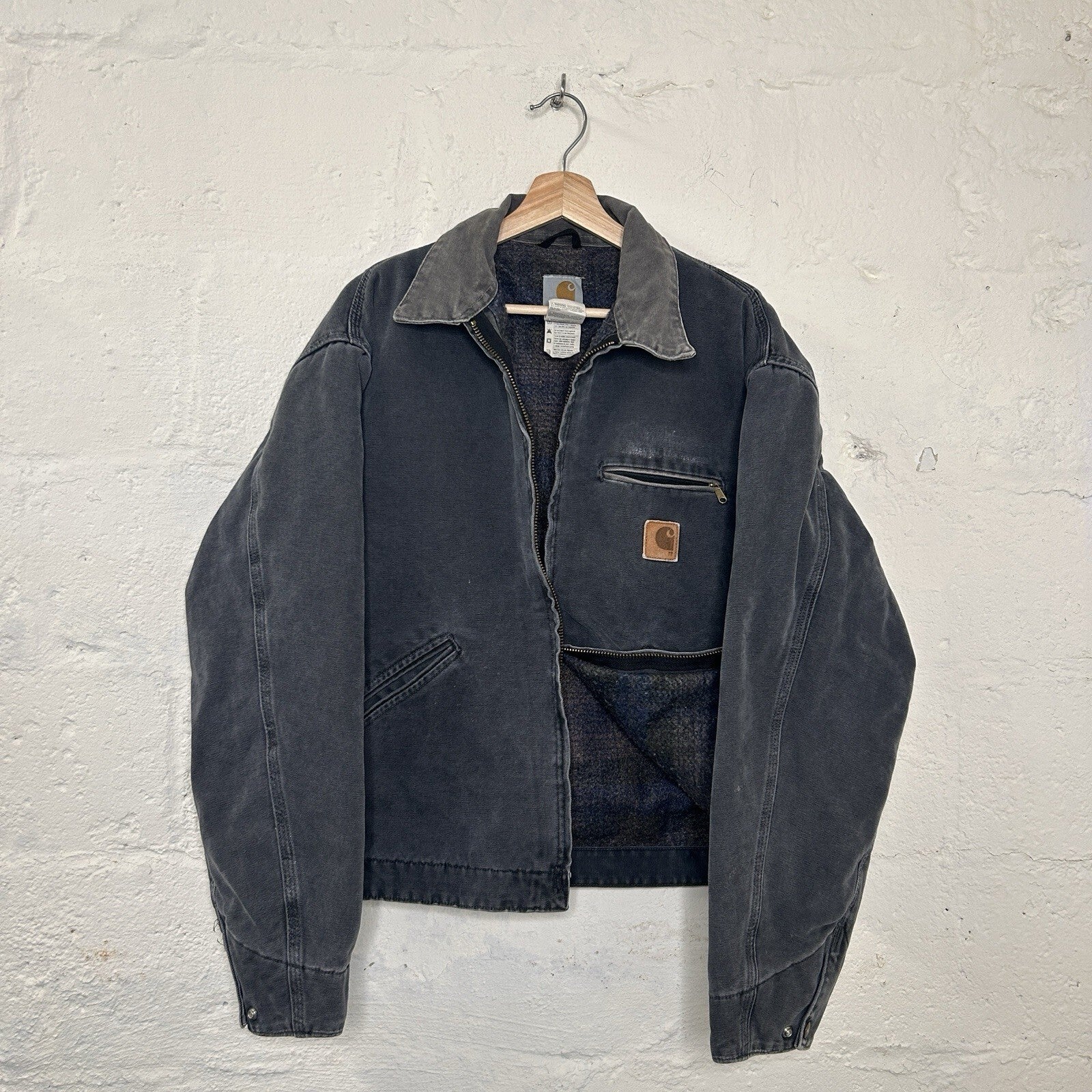 Vintage Carhartt Blanket-Lined Detroit Jacket “Petrol Grey” J97 PTL Men’s XL