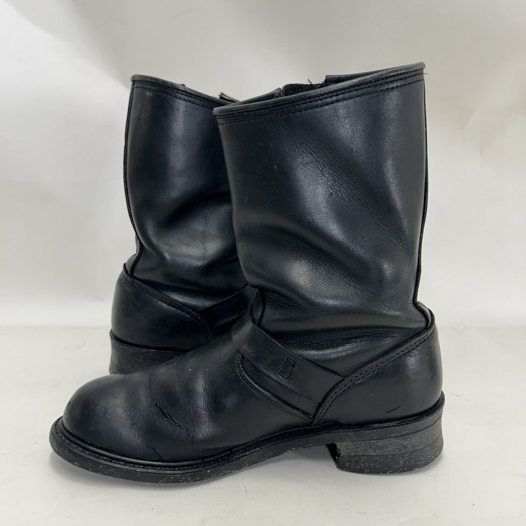 Vintage Engineer Boots Black Leather Made in USA Style 7800 Men’s 8