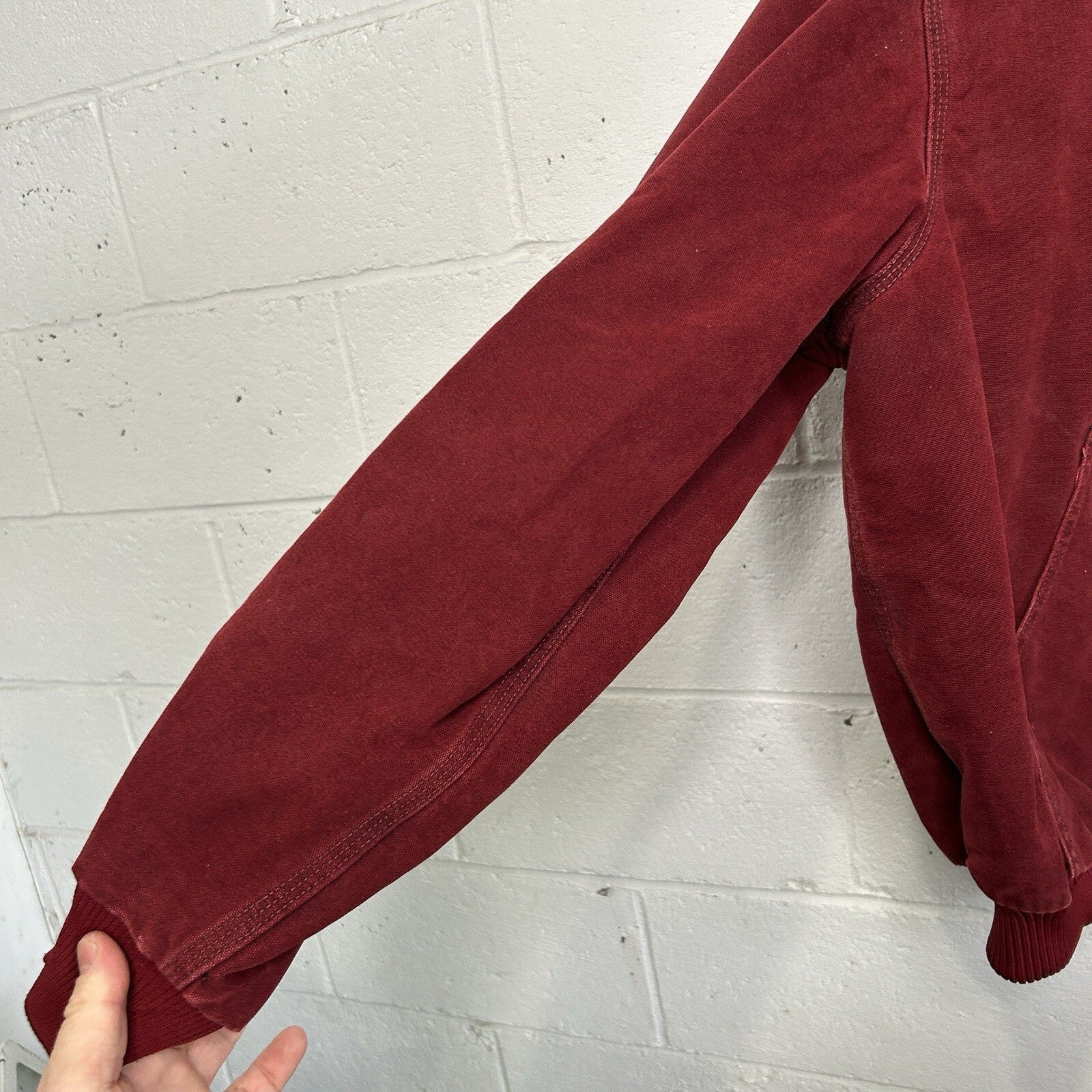 Vintage Carhartt Quilted Hooded Active Jacket “Crimson Red” J130 CRI Men’s Large