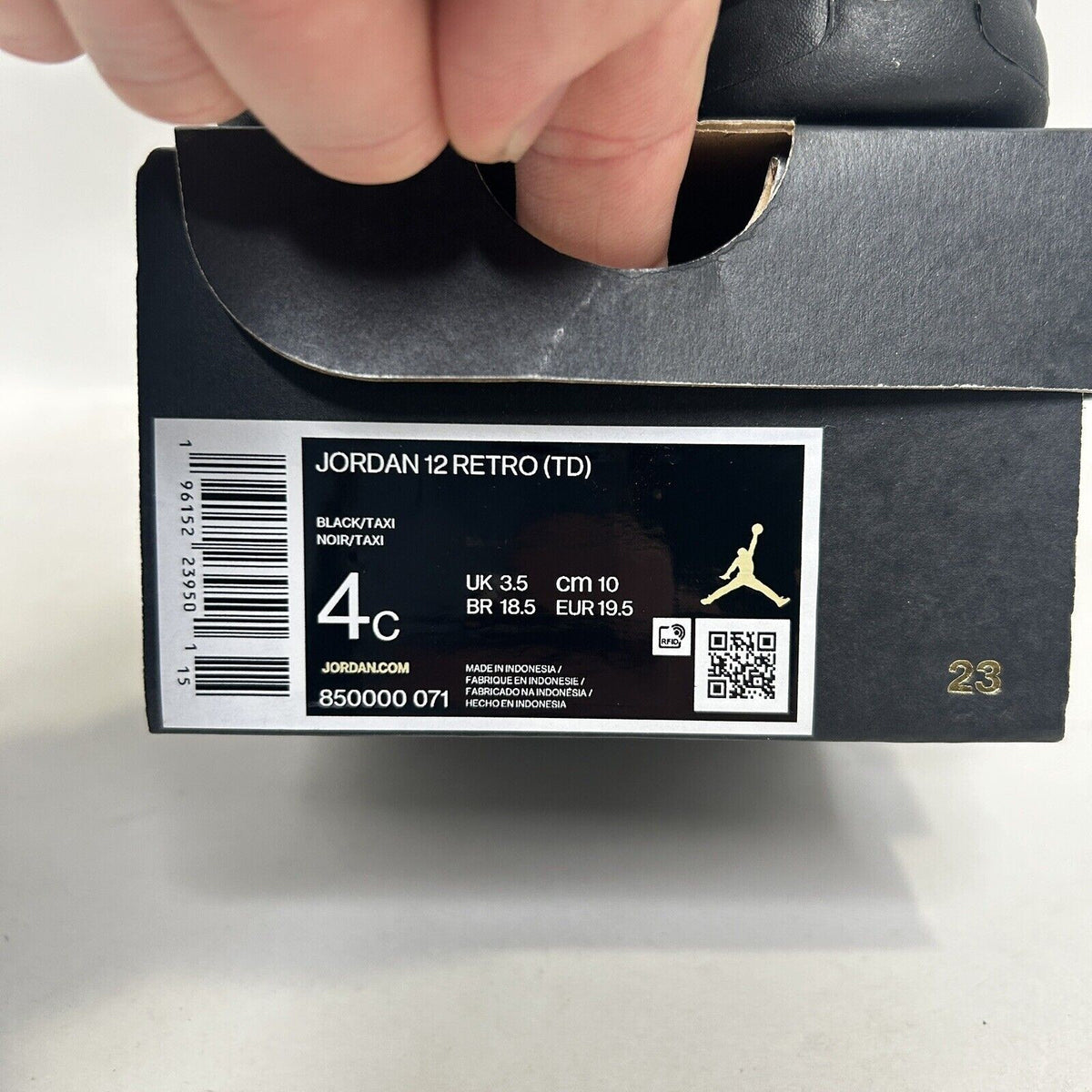 Nike Air Jordan 12 Retro TD “Black Taxi” 2024