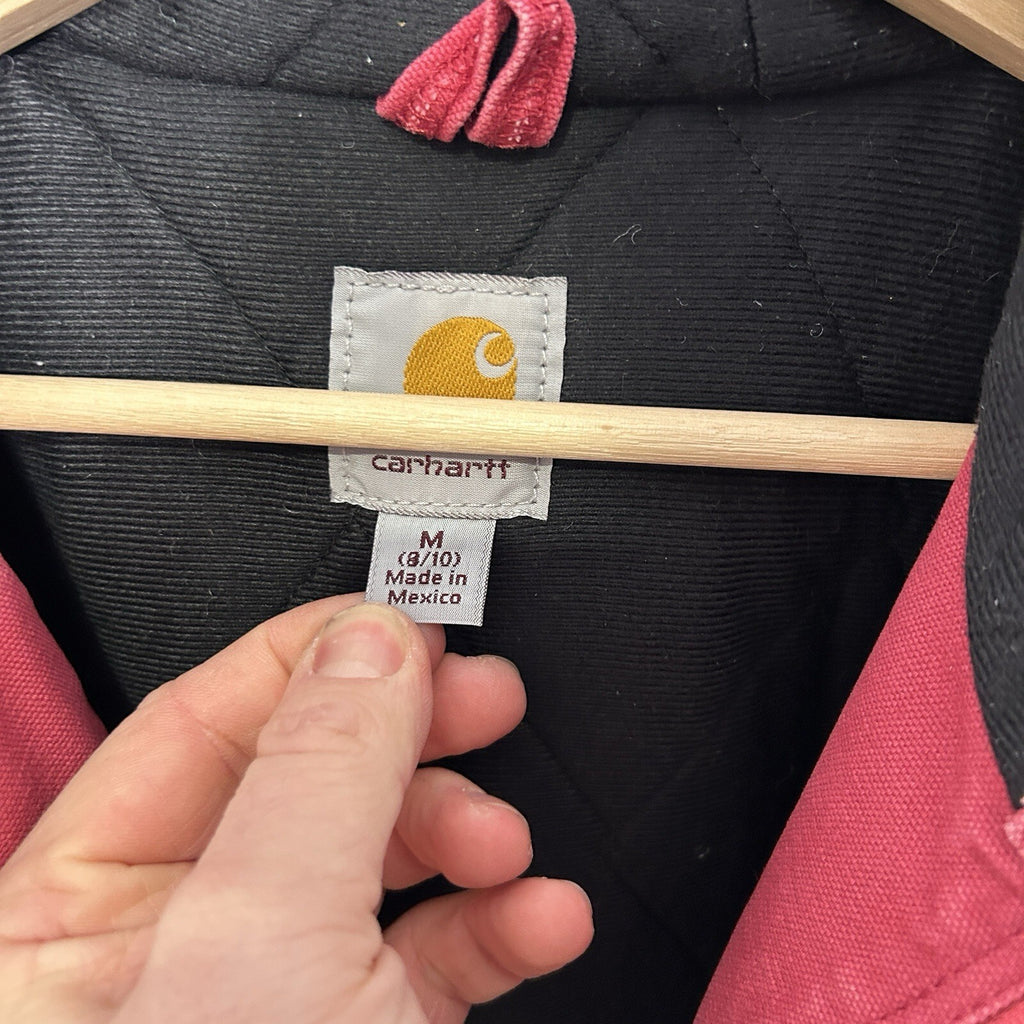Y2K Carhartt Quilted Hooded Jacket “Crabapple Pink” WJ130 624 Women’s Medium