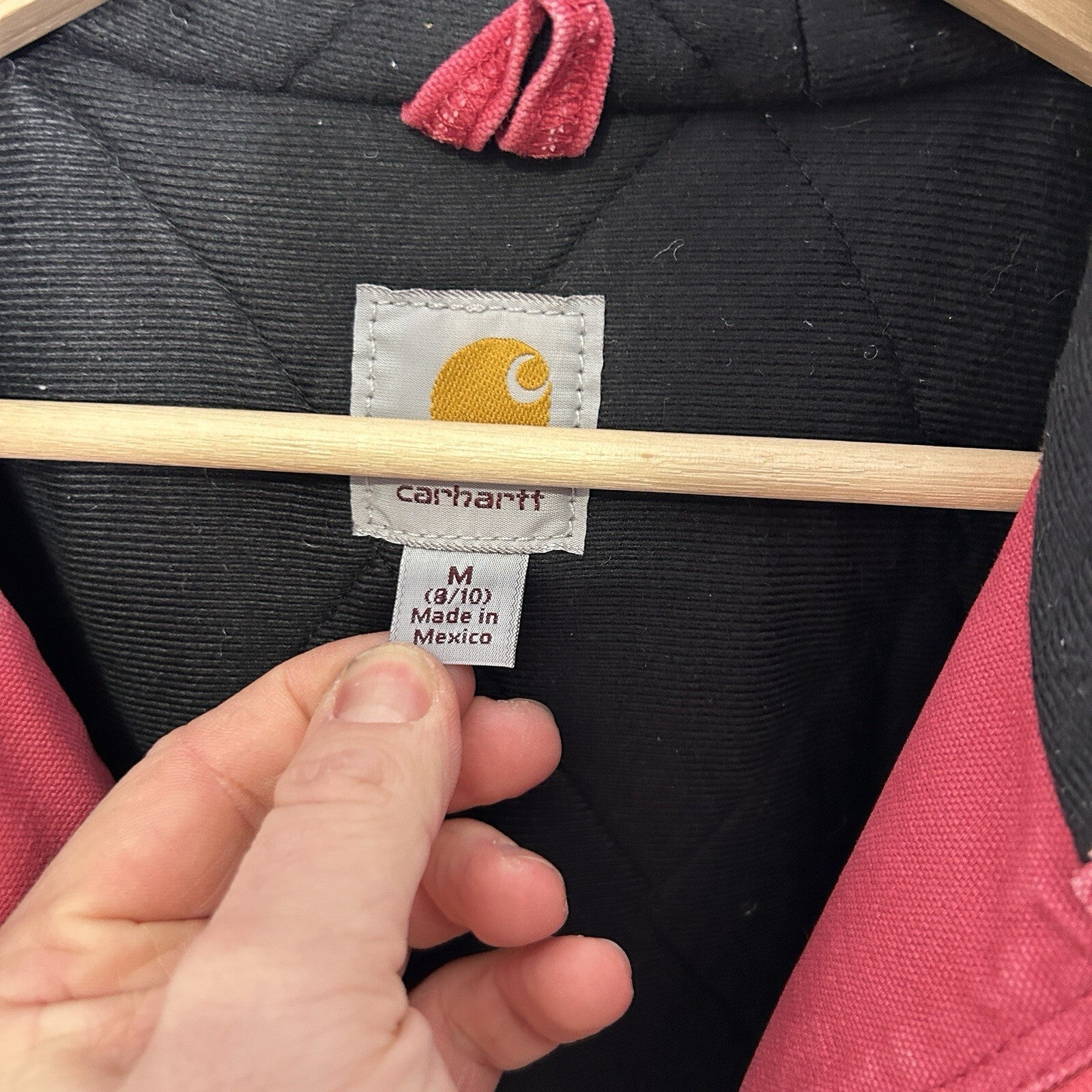 Y2K Carhartt Quilted Hooded Jacket “Crabapple Pink” WJ130 624 Women’s Medium