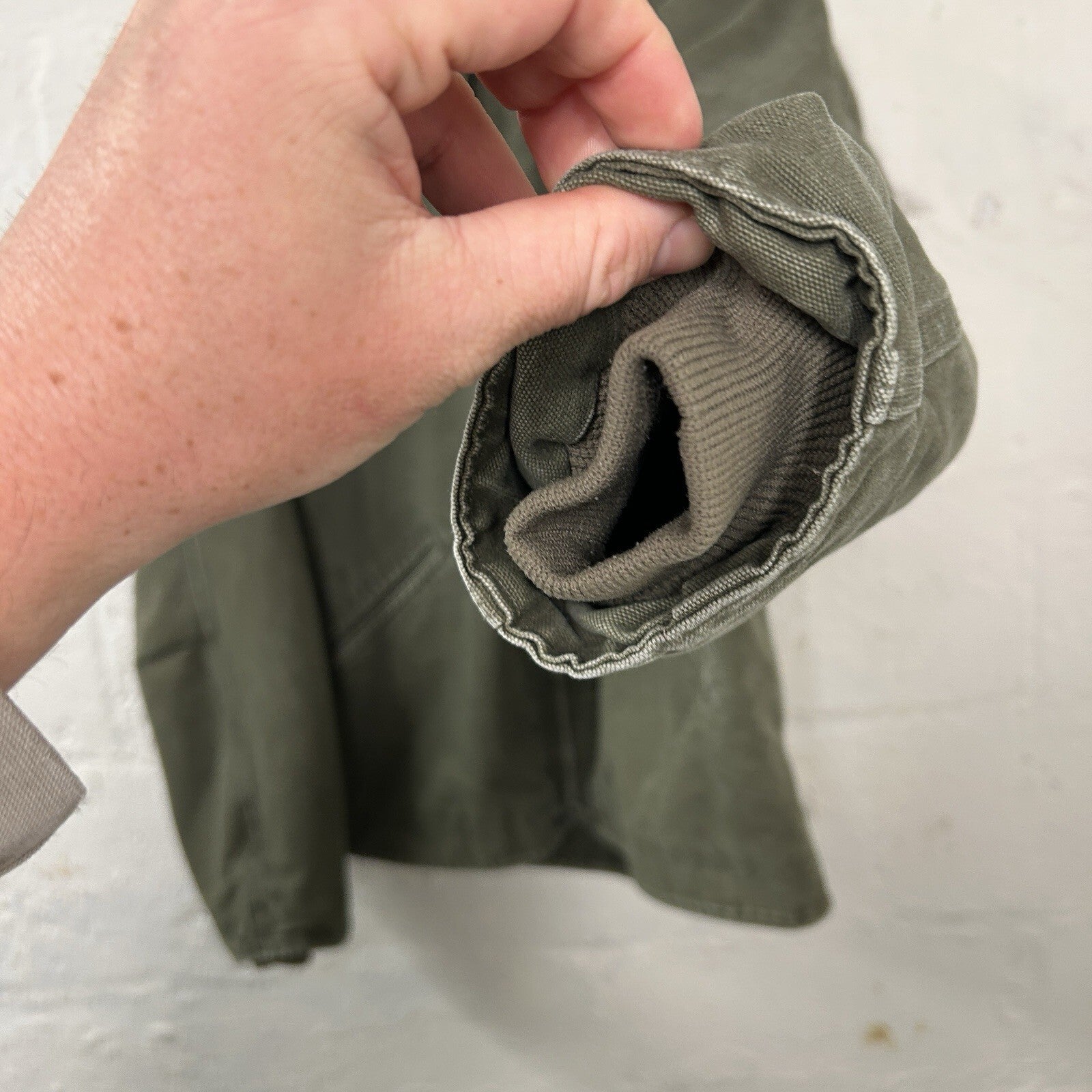 Y2K Carhartt Sherpa-Lined Hooded Detroit Jacket “Light Olive” J141 LOV Men’s LRG