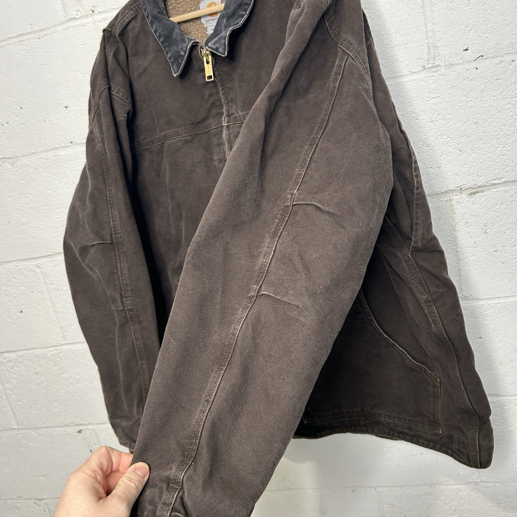 Vintage Carhartt Sherpa-Lined Ridge Jacket “Dark Brown” C61 DKB Men’s X-Large